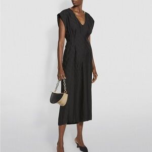 SANDRO black Jacquard Jumpsuit with gold chain